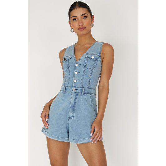 Philippa Denim Romper