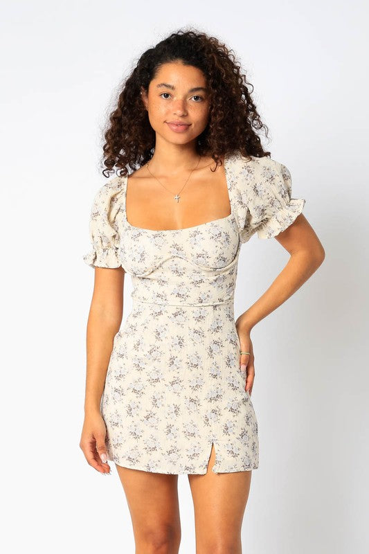 Delanie Floral Bust Seam Dress