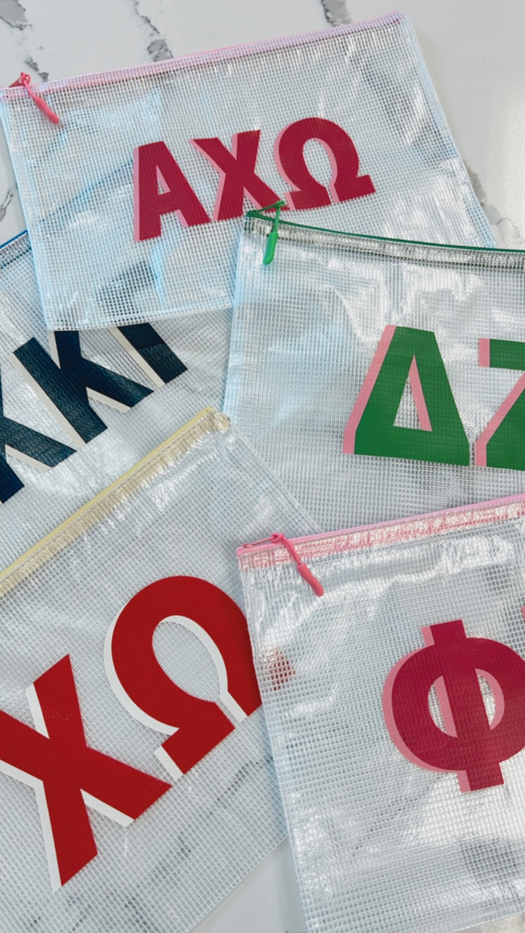 JCB EXCLUSIVE | Sorority Zipper Mesh Bag