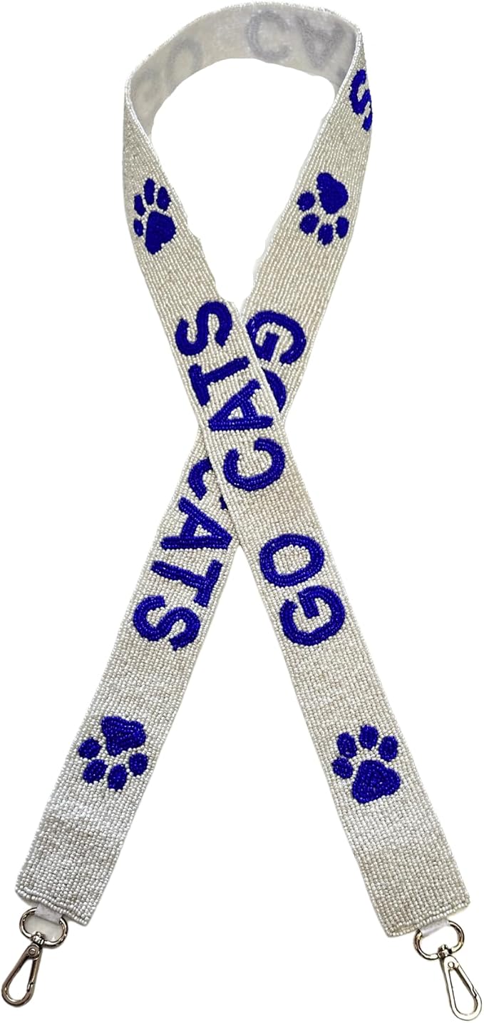 JCB Exclusive | Go Cats White Beaded Purse Strap