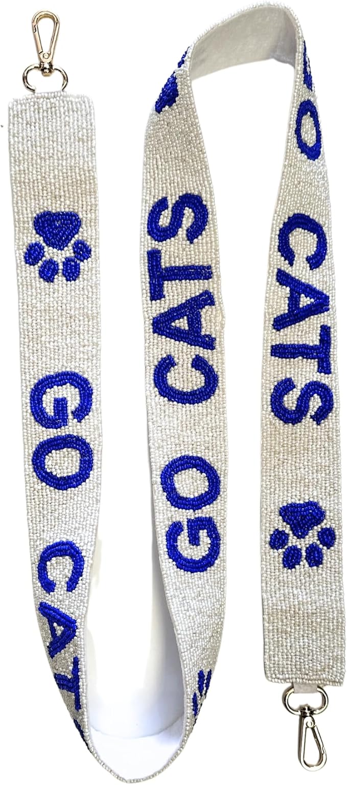 JCB Exclusive | Go Cats White Beaded Purse Strap