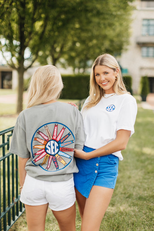 JCB Exclusive | SEC Pinwheel Logo Tee in Grey