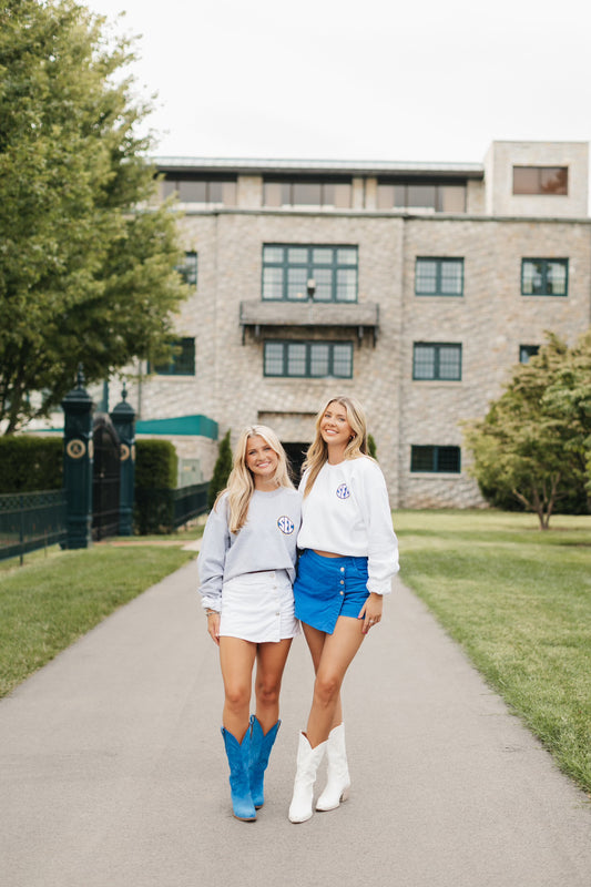 JCB Exclusive | SEC Pinwheel Logo Sweatshirt in White