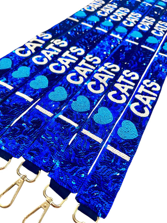 JCB Exclusive | I ♡ Cats Beaded Sequin Purse Strap