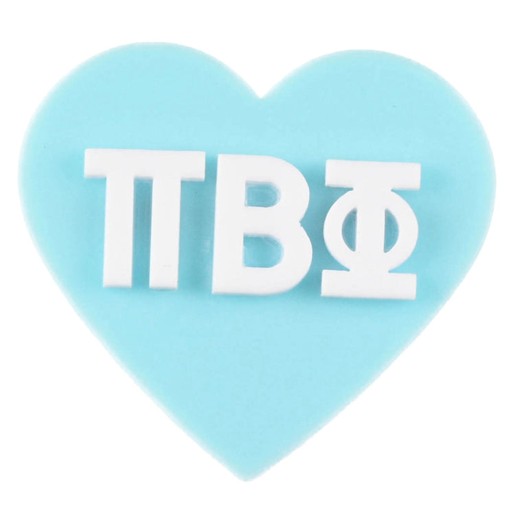 Over The Moon Greek | Pi Phi Acrylic Heart Button