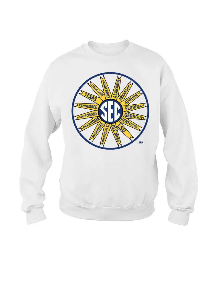 JCB Exclusive | SEC Pinwheel Sweatshirt in White