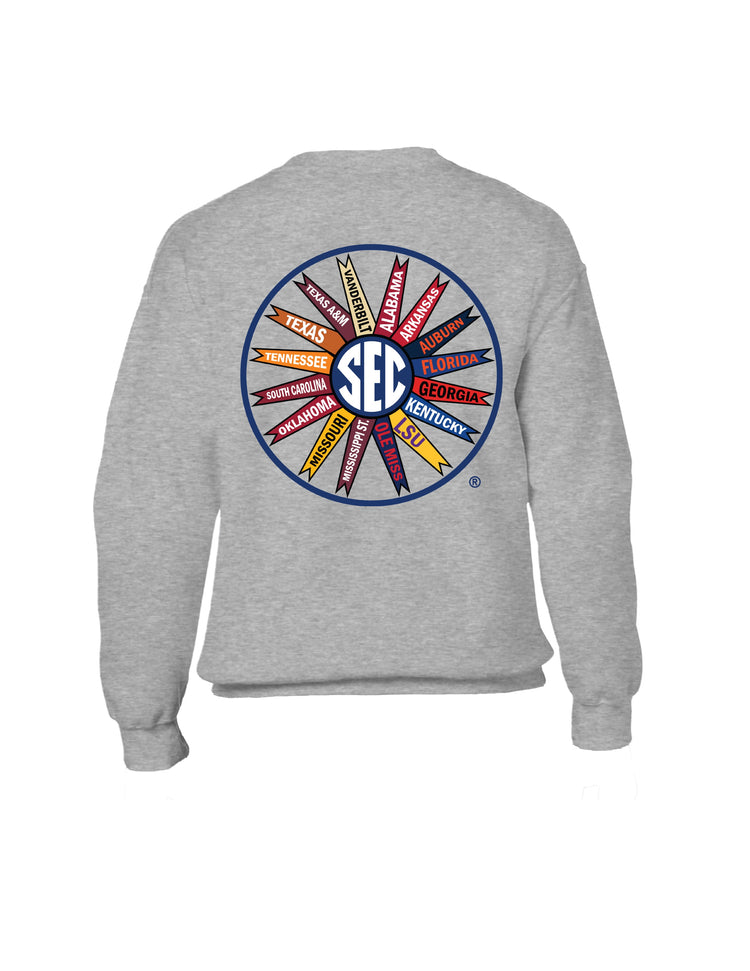 JCB Exclusive | SEC Pinwheel Logo Sweatshirt in Grey