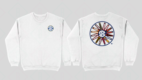 JCB Exclusive | SEC Pinwheel Logo Sweatshirt in White