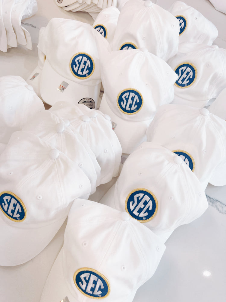 SEC Logo Hat in White
