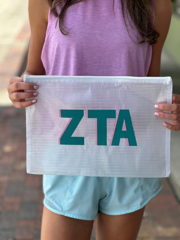 JCB EXCLUSIVE | Sorority Zipper Mesh Bag